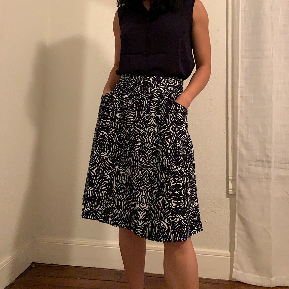 Harlowe and Graham A-Line Skirt with Pockets